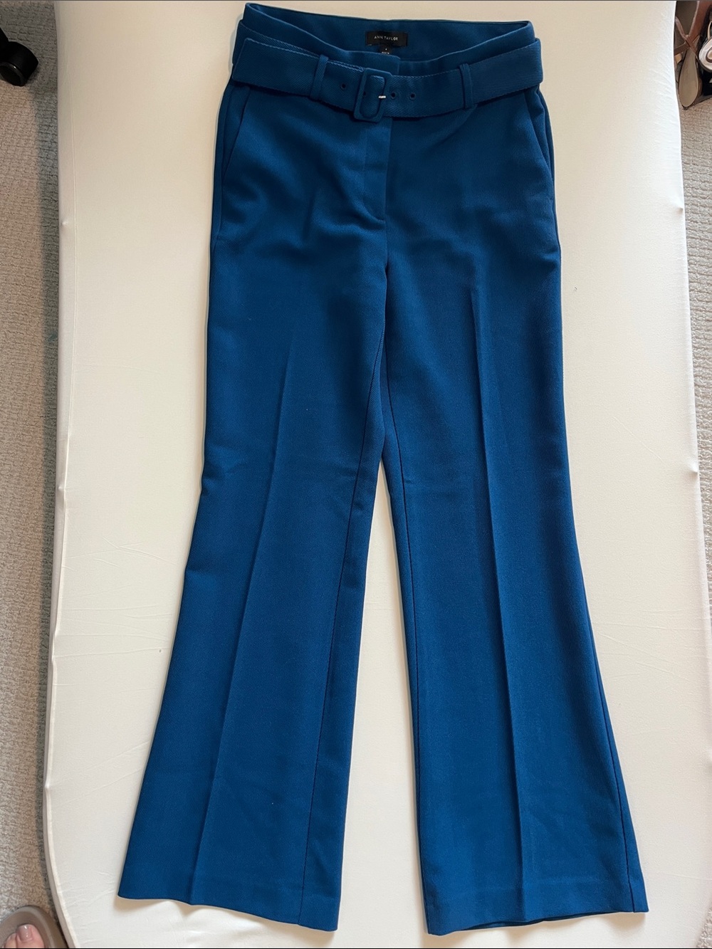 Ann Taylor Belted Pants - Blue - Picture 2 of 8